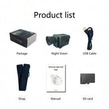 Dispositivo de visión nocturna NV3000 Monocular de detección nocturna por infrarrojos de 7 niveles, 4k, ultra claro, 36 MP, a todo color - camuflaje - Ver 6