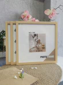 Juego de 3 marcos de fotos cuadrados de 15x15, 20x20, 25x25, 30x30 cm para exhibición sobre mesa y montaje en pared, decoración conmemorativa, marcos de fotos minimalistas, selección elegante para adorno de pared (papel fotográfico no incluido), marco múltiple tipo galería, marcos de fotos exquisitos para pared, marco retrato