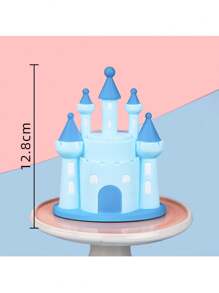 1 件王子公主蛋糕装饰顶饰，王子公主娃娃，蓝色王子，粉色皇冠公主，蓝粉色金银色立体城堡蛋糕装饰，童话主题蛋糕装饰，适用于生日派对蛋糕装饰，洗礼，性别揭示派对蛋糕装饰，派对桌面装饰，可重复使用 - 彩色 - 查看 13