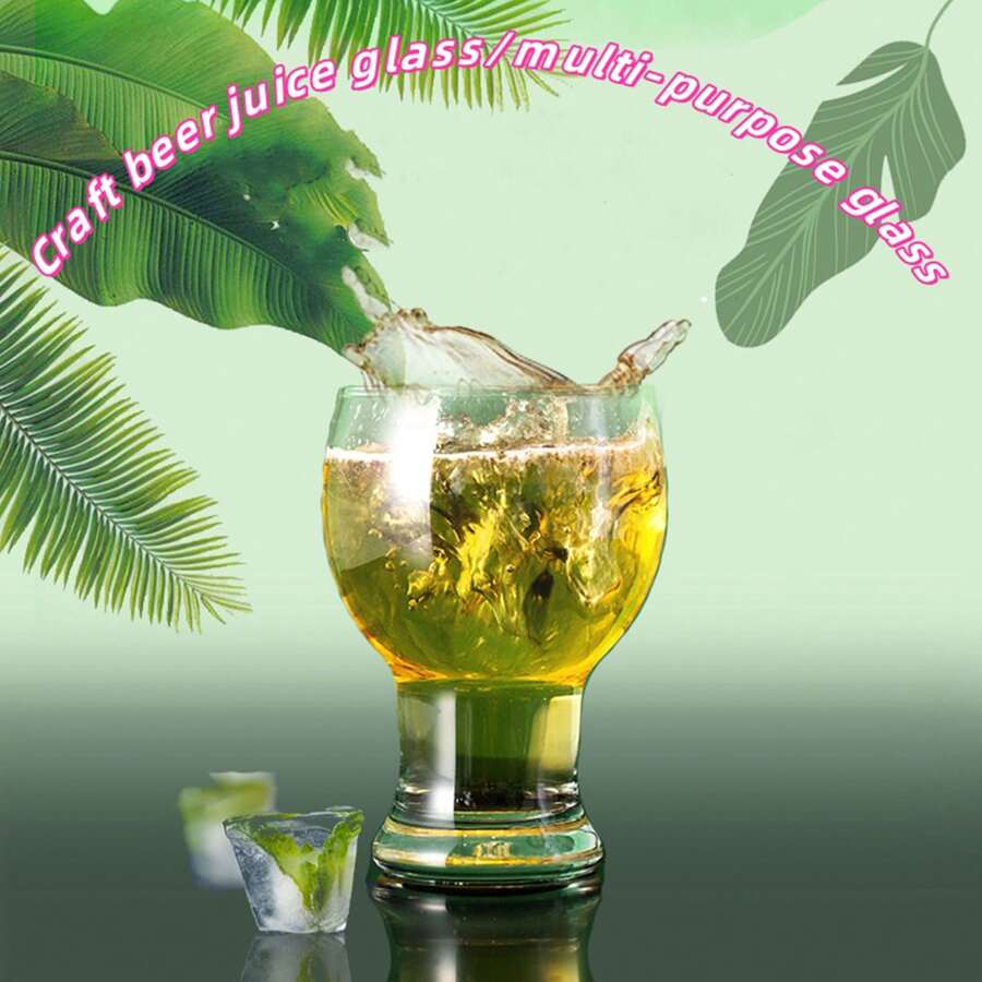 6 Stücke Craft Beer Gläser, Gläser für den Heimgebrauch, Saftgläser, hitzebeständige Wassergläser, Stielgläser