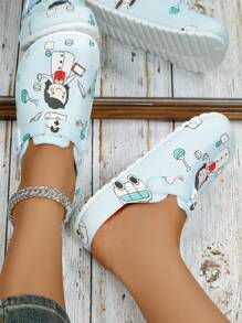 时尚款式单扣穿孔凉鞋 - 适合护士、实验室、手术室和医疗用途的防护孔鞋