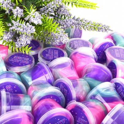 11-28pcs Galaxy Slime,Slime Party Favors,Easter Basket Filler Gifts,Christmas Stocking Stuffers,Classroom Rewards,Roller Skates Goody Bag,Cupcake Rocket,Fidget Toys
