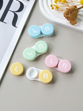 XIANG YU Godisfärgat kontaktlinsfodral/ögonlinsfodral/förvaringslåda - Blötläggning och förvaring 2-i-1-set, kompakt och bärbar, perfekt resesällskap halloween