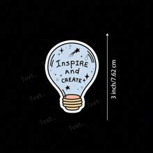 Stiker Vinyl Ide Bola Lampu "Inspire And Create" Berukuran 3 Inci – Ideal untuk Laptop, Botol Minum, Jurnal, dan Ruang Kreatif | Sempurna untuk Seniman, Inovator, dan Pecinta Motivasi | Hadiah Luar Biasa untuk Teman, Para Kreatif, dan Pelajar | Stiker yang Membangkitkan Semangat dan Artistik untuk Inspirasi Harian - 3 inci/7.62cm - View 8
