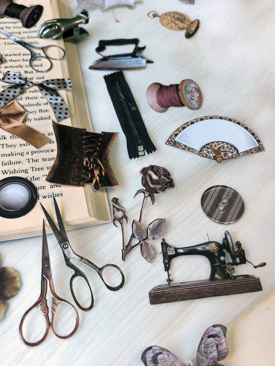 30 tờ/gói Giấy trang trí rỗng cổ - Nhiều màu - Xem 1