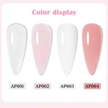 FOUR LILY 10克透明白色粉色丙烯酸粉 - 用于美甲延长、雕塑和3D美甲的聚合物粉，无需美甲灯 - 彩色 - 查看 3