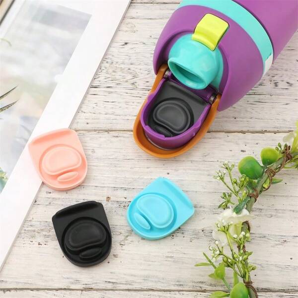 4pcs Replacement Stopper Compatible With 24oz 32oz, Water Bottle Top Lid Gasket For 16/19/24/32/40oz Seal Bottle Cap Mouth Stopper Part Silicone Plug Accessoriese (Gray) ﻿