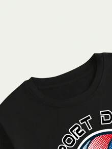 Cotton T-Shirt Cartoon Style Cute Animals Comfort Premium Breathable Unisex T-Shirt Elegant Summer - 黑色 - 查看 2