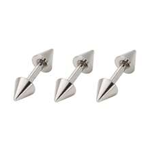 3PCS Spike Helix Piercing Earring Stainless Steel Ear Piercing Antenna Body Piericng Jewelry 16G Non Fading Anti-Allergic