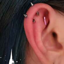 3PCS Spike Helix Piercing Earring Stainless Steel Ear Piercing Antenna Body Piericng Jewelry 16G Non Fading Anti-Allergic