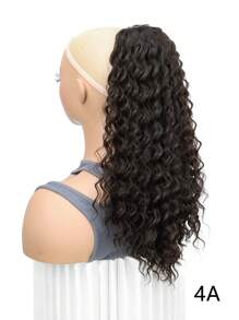 1 件 18 英寸卷曲马尾辫接发合成深波浪抽绳马尾辫合成发感浓密马尾辫自然黑色假发万圣节和圣诞节促销 - 彩色 - 查看 14