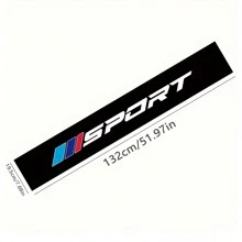 1pc Eye-Catching Reflective Car Front Windshield Decal Weather-Resistant Fashion Sticker For BMW X Series X1 X3 X5 X6 X4 1 3 5 7 2 4 6 - Black - View 2