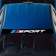 1pc Eye-Catching Reflective Car Front Windshield Decal Weather-Resistant Fashion Sticker For BMW X Series X1 X3 X5 X6 X4 1 3 5 7 2 4 6 - Black - View 3