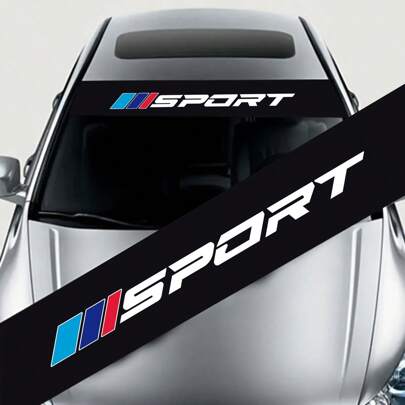 1pc Eye-Catching Reflective Car Front Windshield Decal Weather-Resistant Fashion Sticker For BMW X Series X1 X3 X5 X6 X4 1 3 5 7 2 4 6