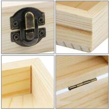 Hochwertige Geschenkverpackung Schmuckkasten, Vintage Holzaufbewahrungsorganizer, Holzkiste für Basteleien DIY Aufbewahrung, schlichte dekorierbare Holzkiste, Kunsthandwerksbox und personalisierte Geschenke können als Geschenk mit Anfangsbuchstaben und 26 Buchstaben-Muster sein