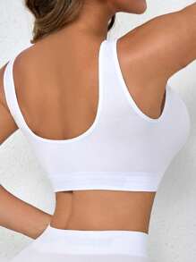 3 pièces Soutien-gorge de sport sans couture confortable et mince sans rembourrage pour femmes