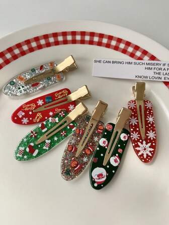 2 Packs Christmas Women's Holiday Celebration Party DIY Accessories Hairpins And Hair Accessories For Women