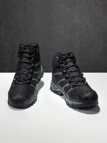 Men's Ankle High Waterproof Slip-Proof Hiking Boots Outdoor Lightweight Shoes Trekking Trails Armadillo Perfect For Outdoors - Black - View 7