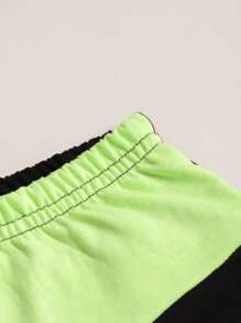 Ame Kids Boy's Half-Knit Blouse And Shorts Set - 軍綠色 - 查看 4