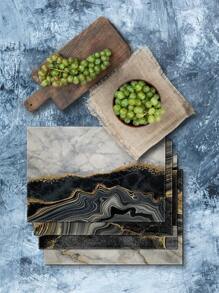 4pcs Linen Placemat, Coasters & Plate Mat Set, Holiday Decorative Tableware - Multicolor - View 12