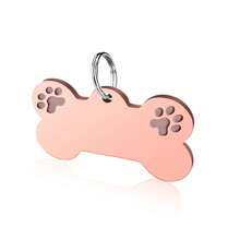 Rokhevn 1 Thẻ ID Thú Cưng Cá Nhân Hóa, Thẻ Chó Bằng Thép Không Gỉ Tùy Chỉnh Có In Hai Bàn Chân, Văn Bản Tùy Chỉnh 2 Dòng Cho Tên Và Số Điện Thoại - Nhiều màu - Xem 11