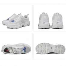 Skechers D'LITES Series Fashion Lace-Up Athletic Shoes, Panda Design - White - View 4