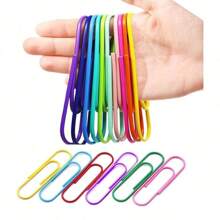 20 stuks/doos metalen paperclips, duurzame roestbestendige gecoate paperclips, herbruikbare effen gekleurde paperclips, gekleurde paperclips voor kantoor, school, documentorganisatie, terug naar school, schoolbenodigdheden