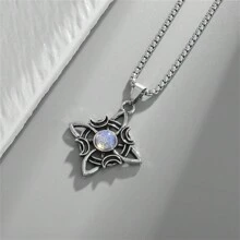 SeuSuk 复古凯尔特结吊坠项链，男女通用斯拉夫保护幸运护身符爱尔兰女巫珠宝 - 銀色 - 查看 4