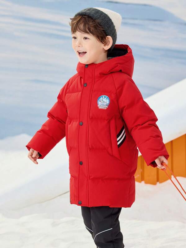 Balabala Kleine Jungen Daunenjacke, mittellang, Mode Winter 2024, winddicht, warm