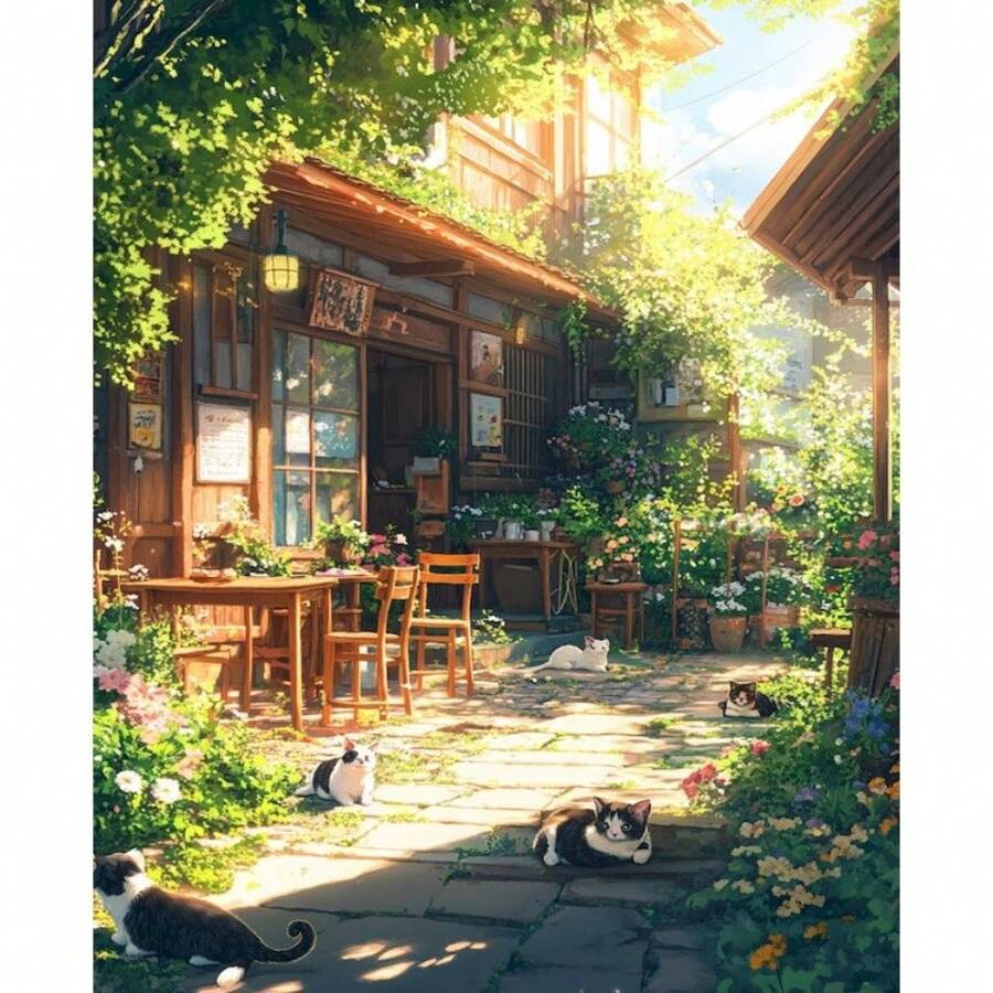 1 件成人丙烯颜料数字画乡村山区数字画套装个性化礼物 40x50cm/16x20 英寸无画框