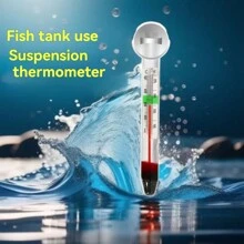 Aquarium Thermometer Floating Glass Aquarium Water Thermometer, High Precision Water Thermometer Turtle Tank Measuring Meter Does Not Charge, Does Not Require Batteries
