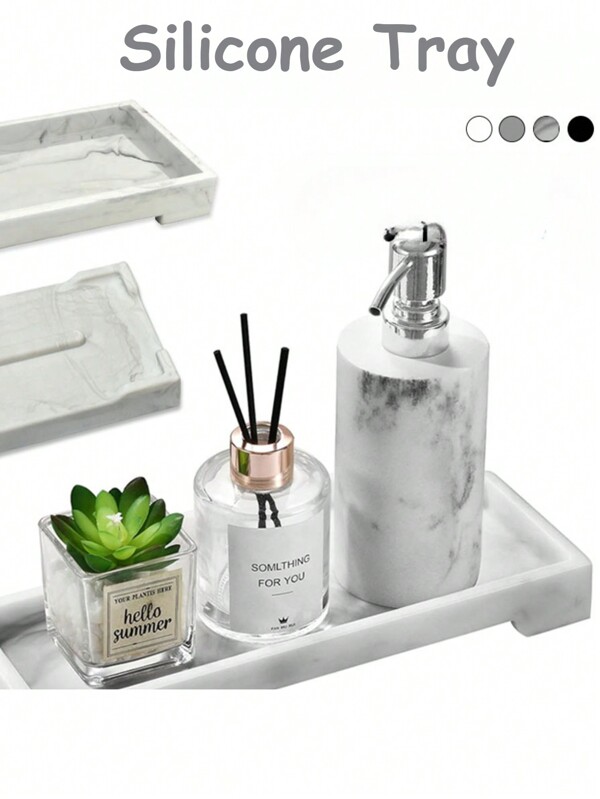 1PC Silicone Storage Tray - Kitchen Sink Sponge Storage Tray Creative Perforation-Free Vanity Tray Bathroom Tray Jewelry Tray Storage Box Storage Rack Halloween Christmas Gifts Back To School