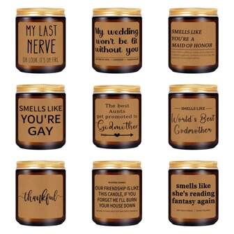 Scented Soy Wax Candle, Relaxing And Stress-Relieving Smokeless Candle, Ideal For Women And Friends As A Fun, Unique, Personalized And Novel Christmas Or Birthday Gift