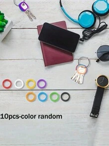 1/5/10/15 Pieces Silicone Elastic Key Cap Set With 30mm Silver Key Ring, Flexible Key Cap Key Identification Label Cover For Easy Identification Of Door Key Ring, Protective Cover Key Ring (Random Colors) Car Accessories Cute Goth Y2k Halloween Accessories Teachers Day Christmas Gift Ideas Bag Accessories Lanyards With Id Holder Car Accessories Bag Charms