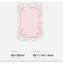 Soporte para tarjetas de fotos con forma metálica plateada, funda especial para tarjetas con baño electrolítico estilo Kpop, mejor regalo