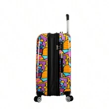 欧洲品牌，法国设计 20 英寸聚碳酸酯材质全印花旅行箱，可扩展大容量，静音轮，安全锁，多色可选，防水耐用，1 年保修，旅行必备品，节日必备品，优雅装饰，时尚基础款，轻便舒适，适合家庭旅行，特别礼物，顶级单品，春夏鲜艳色彩对比，男女通用，适合廉价航空随身携带 - B - 查看 4