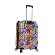 欧洲品牌，法国设计 20 英寸聚碳酸酯材质全印花旅行箱，可扩展大容量，静音轮，安全锁，多色可选，防水耐用，1 年保修，旅行必备品，节日必备品，优雅装饰，时尚基础款，轻便舒适，适合家庭旅行，特别礼物，顶级单品，春夏鲜艳色彩对比，男女通用，适合廉价航空随身携带 - B - 查看 2