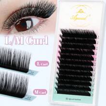 L M 卷翘混合睫毛膏 8-15 毫米柔软触感俄罗斯卷翘哑光黑色羊绒睫毛延长卷翘托盘单根睫毛延长睫毛簇、睫毛簇、单根睫毛、睫毛、假睫毛 - L - 查看 2