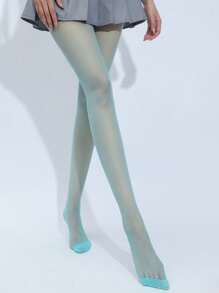 1 Pair Ultra-Thin Colored Stockings, Sexy Opaque Tights, Anti-Snag, Skinny, Transparent Candy Color Pantyhose