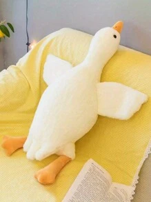 Decorazione natalizia 160cm Grandi giocattoli di peluche bianchi a forma di anatra, cuscino morbido e soffice, bambola di oca o cigno, tappetino da pavimento, decorazione per camera da letto, cuscino, regalo per bambini e ragazze per il compleanno, Ringraziamento, Natale, decorazioni per feste