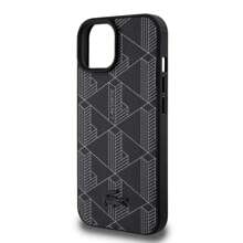 Lacoste Monogram PU Case For IPhone 15 In Black - Black - View 6