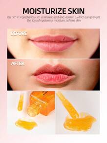 MSFLIBNH 1/2/6 piezas Aceite labial de 8ml con esencia de fruta y miel, de larga duración, hidratante y que atenúa las líneas de los labios, brillo labial transparente perlado. Regalo para mamá. Se enviarán aleatoriamente 2 estilos de empaque sin afectar el uso.