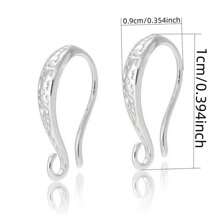 10PCS DIY Design Sieraden Bevindingen Zilverkleurige Gladde Pinch Bail Oorbelhaak Oorbelhaak