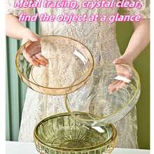 1 Stück Eisenobstteller, luxuriöser Obstteller für Snacks, Nüsse, Süßigkeiten, Neujahrsobstteller, Kunststoff-Trockenobstteller