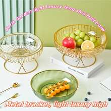 1 Stück Eisenobstteller, luxuriöser Obstteller für Snacks, Nüsse, Süßigkeiten, Neujahrsobstteller, Kunststoff-Trockenobstteller