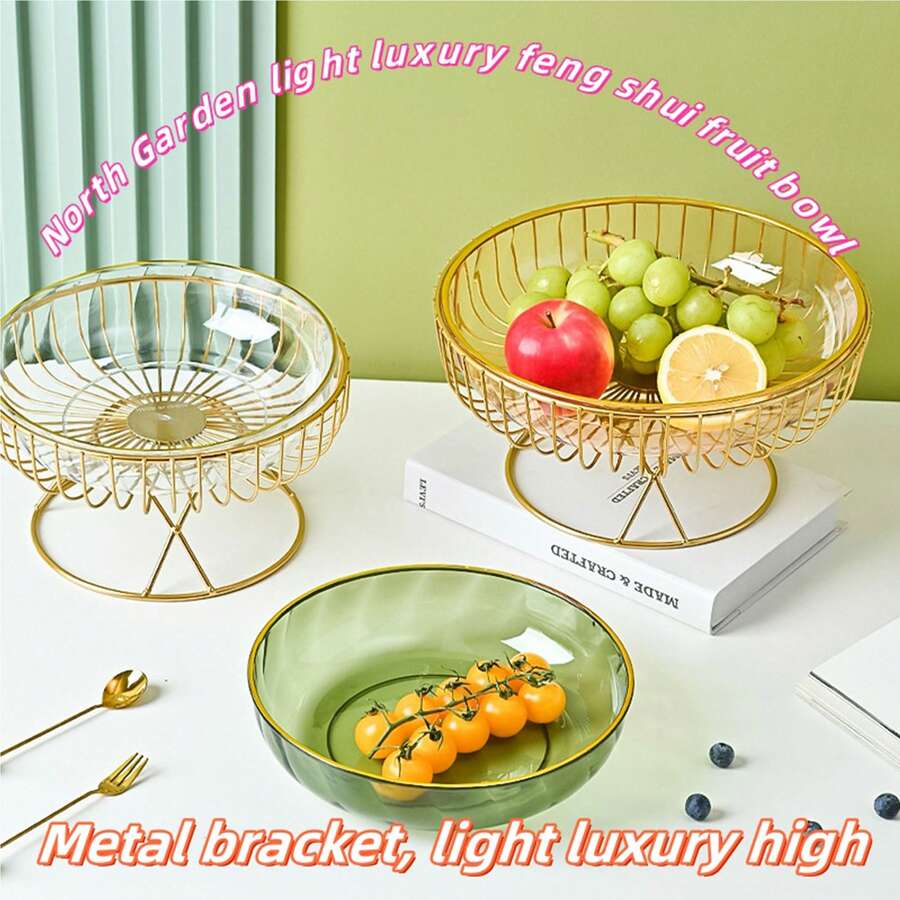 1 Stück Eisenobstteller, luxuriöser Obstteller für Snacks, Nüsse, Süßigkeiten, Neujahrsobstteller, Kunststoff-Trockenobstteller