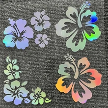 1pc Hawaiian Hibiscus Flower Decal/Sticker - Suitable For Cars, Trucks, Laptops, Water Bottles, Windows, Walls - Bumpers And Any Other Surfaces You Can Think Of - Hawaiian Hibiscus - View 11