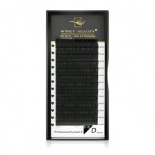 Winky Beauty Extensiones de pestañas planas de seda suave clásica en forma de elipse, color negro mate, con densa de puntas divididas, aspecto natural de visón falso, suministros profesionales de pestañas postizas para salón de belleza, 0.15mm 0.20mm 8-15mm racimos de pestañas, racimos de pestañas, pestañas individuales, pestañas, pestañas postizas