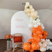 110 globos naranjas de diferentes tamaños 18/10/5 pulgadas para guirnaldas y arcos, globos de látex naranja quemado para decoración de fiesta de cumpleaños