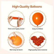 110 globos naranjas de diferentes tamaños 18/10/5 pulgadas para guirnaldas y arcos, globos de látex naranja quemado para decoración de fiesta de cumpleaños